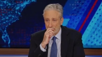 Jon Stewart, mientras hablaba de su perro Dipper.