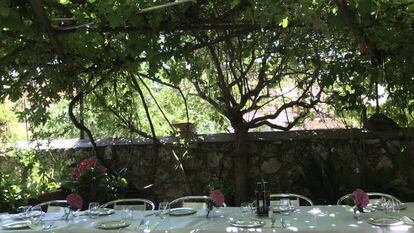 Vista de la terraza de Moranchel en El Olivar (Guadalajara).