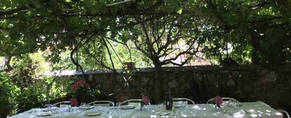 Vista de la terraza de Moranchel en El Olivar (Guadalajara).