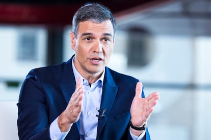 Pedro Sánchez, en un momento de la entrevista.