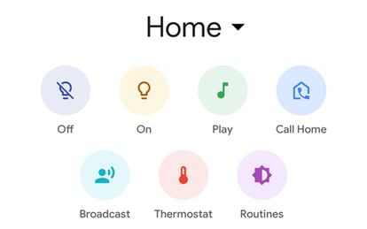 Nuevo botón Llamar a casa en Google Home.