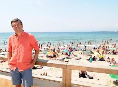 Jérôme Champagne, durante sus vacaciones en Salou.