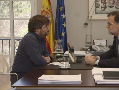 Jordi &Eacute;vole y Mariano Rajoy, en &#039;Salvados&#039;.