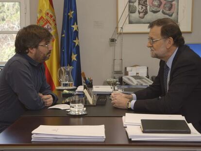 Jordi Évole y Mariano Rajoy, en 'Salvados'.