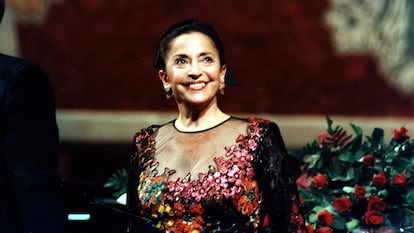 La mezzosoprano Teresa Berganza, durante una actuación en 2004. 