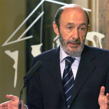 El ministro del Interior, Alfredo Pérez Rubalcaba