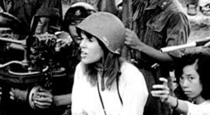 La actriz Jane Fonda en Vietnam.