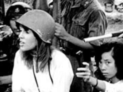 La actriz Jane Fonda en Vietnam.