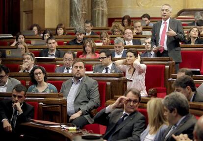 Sesión de control en el Parlament.