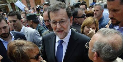 Mariano Rajoy, en Alfalfar, este mi&eacute;rcoles. 