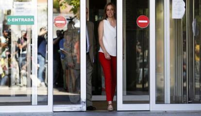 Tania Sanchez tras declarar en el juzgado de Arganda el pasado 23 de junio.