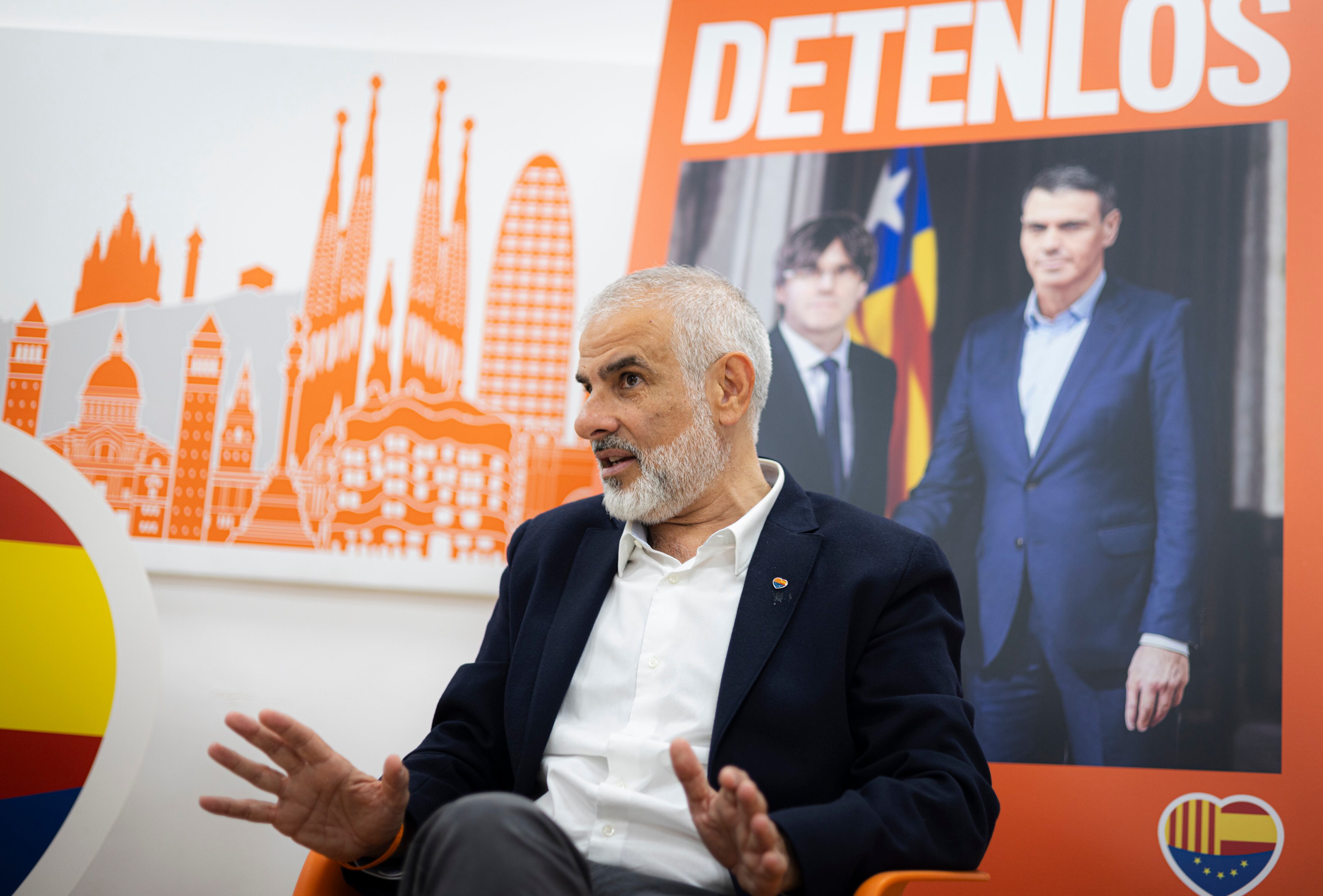 Carlos Carrizosa, candidato de Ciudadanos a las elecciones catalanas, en la sede del partido el 30 de abril.