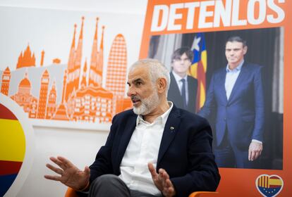 Carlos Carrizosa, candidato de Ciudadanos a las elecciones catalanas, en la sede del partido el 30 de abril.
