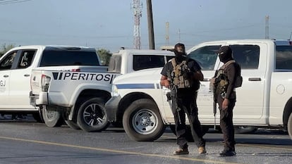Elementos de la Unidad de Servicios Periciales en Tamaulipas.
