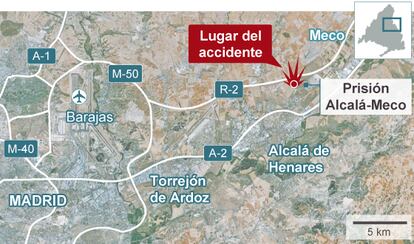 Lugar del accidente del avión C-101