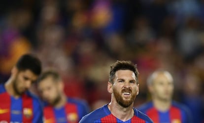 Lionel Messi despr&eacute;s del partit amb l&#039;Eibar. 