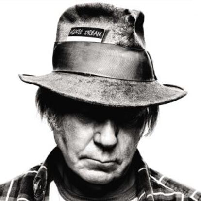 Neil Young en el retrato que aparece en la portada de sus memorias.