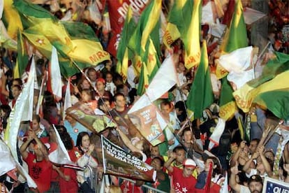 Los partidarios de Lula se concentraron en la avenida Paulista, de São Paulo, para celebrar la victoria.