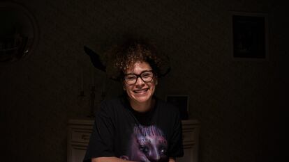 Claudia Sainte–Luce, directora de cine, en su casa de Ciudad de México, el 25 de octubre.