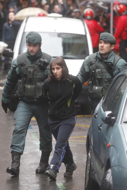 Beatriz Etxebarria, tras su detención el martes en Bilbao.