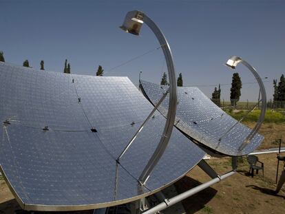 Paneles solares en el kibutz Kvutzat Yavne, en Israel.