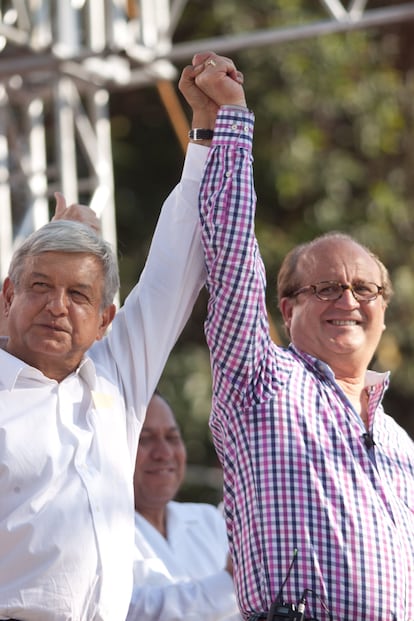 Andrés Manuel López Obrador y Graco Ramírez, en 2012. 