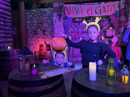 Interior de Shrek’s Adventure London, una especie de parque temático inspirado por el personaje de animación de DreamWorks.