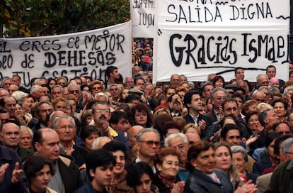 Manifestación en apoyo de Ismael Álvarez, en 2002 en Ponferrada. 