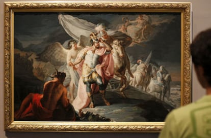 El cuadro de Francisco de Goya <i>Aníbal vencedor que por primera vez mira Italia desde los Alpes</i>.