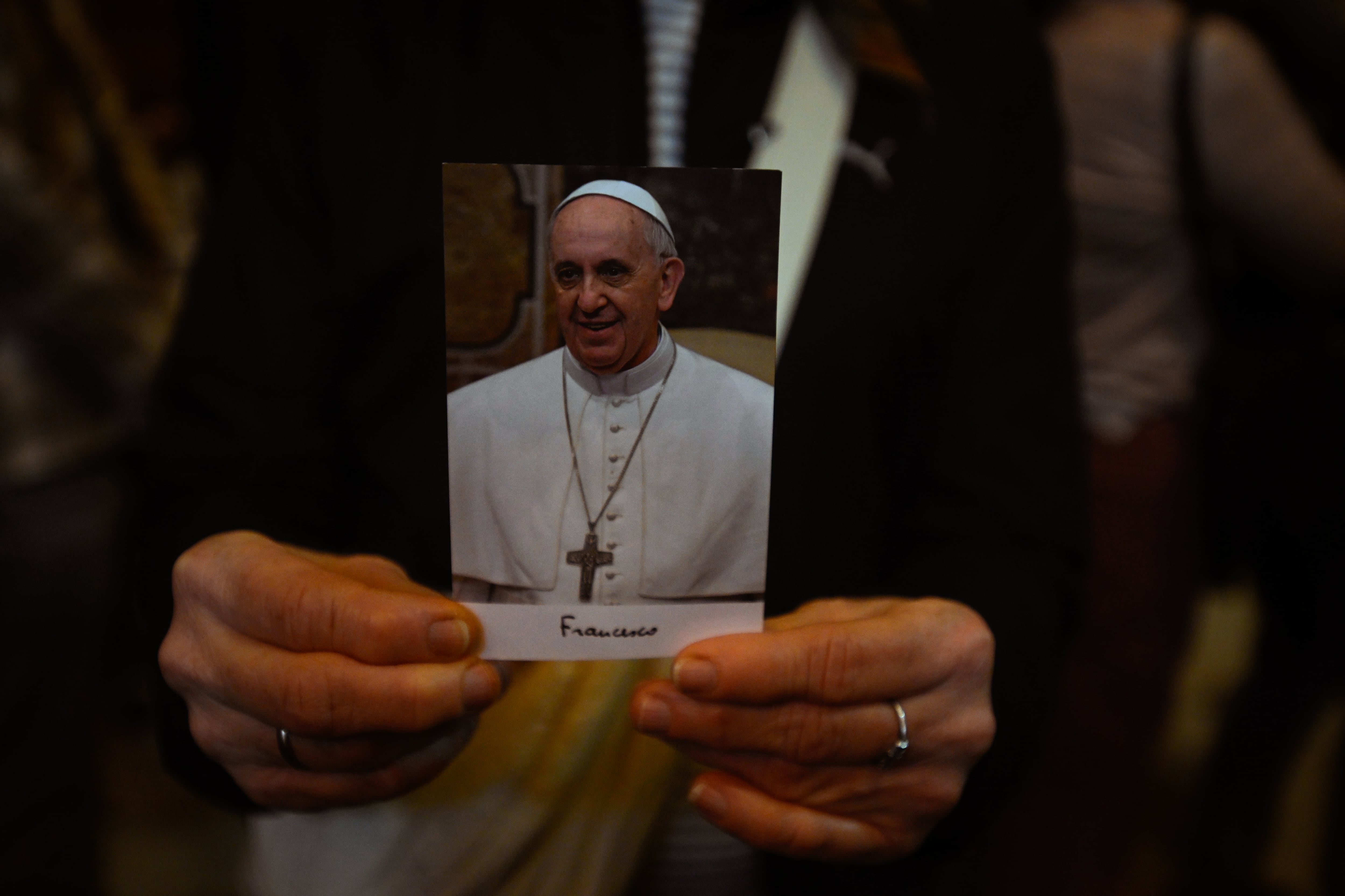 Una imagen del papa Francisco durante la misa para despedirlo.