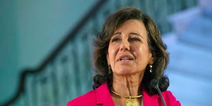 Ana Botín, presidenta del Santander, el pasado viernes en Santander.