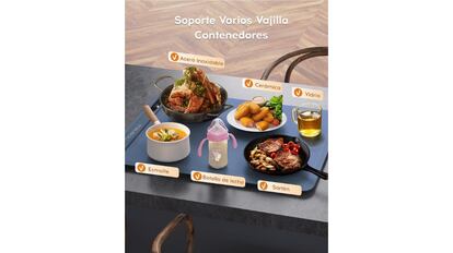 Esta es la bandeja de calentamiento más popular en Amazon: es apta para todo tipo de vajillas