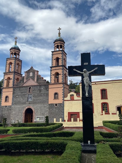 La iglesia Nuestra Señora de Guadalupe, en el pueblo de El Oro de Hidalgo, en el Estado de México.