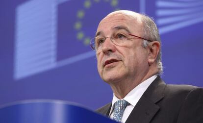El vicepresidente europeo y comisario de Competencia, Joaquín Almunia.