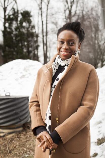 Chimamanda Ngozi Adichie, tras la entrevista en Columbia.