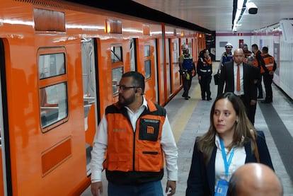 La  línea 1 del metro, este miércoles.