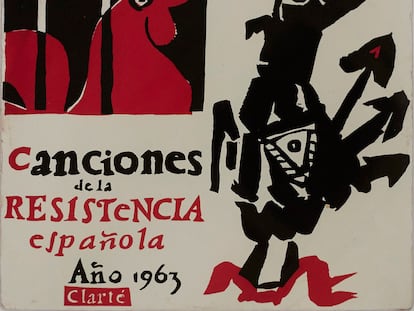 310122.- Portada del disco ‘Canciones de la resistencia española’ del año 1963. Centro Lucini de la Cancion de Autor, en Granada. Foto: Fermin Rodriguez