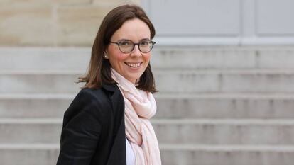 La ministra francesa para Asuntos Europeos, Amélie de Montchalin, sale del Elíseo el pasado 12 de junio.