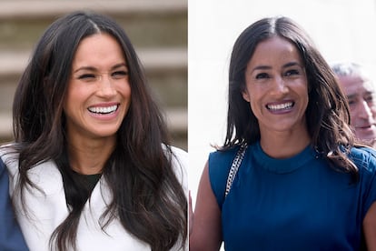 "Ayer con Harry, hoy con vosotros...". Begoña Villacís ya no esconde ni delante de la prensa que su parecido con Meghan Markle es más que razonable. Esto es lo que dijo ayer a los medios cuando se encontró con ellos para una rueda de prensa, consciente de que la similitud física entre la actriz –que se ha prometido con Enrique de Inglaterra– y la portavoz de Ciudadanos en el Ayuntamiento de Madrid ha sido la diana de innumerables bromas en Twitter y las redes sociales.