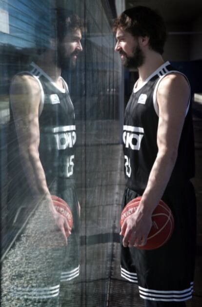 Sergio Llull, tras la entrevista.