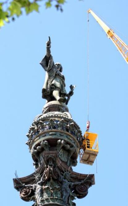 Rescate de los seis turistas en el mirador del monumento a Colón.