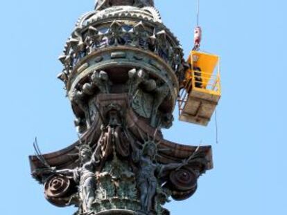 Rescate de los seis turistas en el mirador del monumento a Colón.