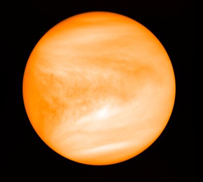 Imagen de Venus tomada por la agencia espacial japonesa JAXA.