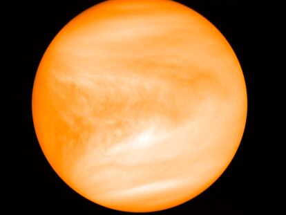 Imagen de Venus tomada por la agencia espacial japonesa JAXA.