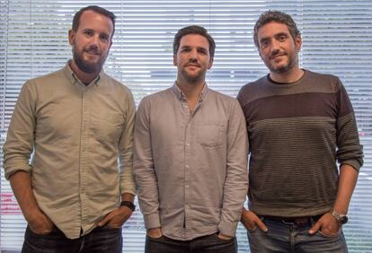 From right to left: Ibai G. Urruchua, Juanjo Feijoo and Javier Cortés, founders of Gate 93.