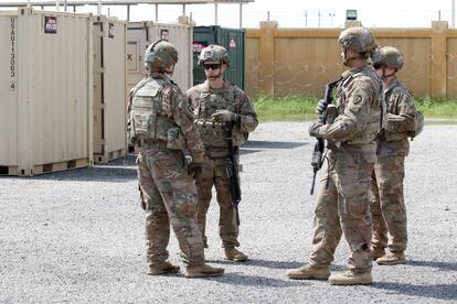 Soldados estadounidenses en una base de Kirkuk (Irak), en marzo de 2020.