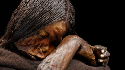 La momia inca conocida como 'El niño del cerro El Plomo', encontrada en 1954 a 5400 metros de altura.