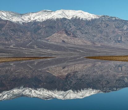 A photograph taken in February in Badwater Basin, in Death Valley. 