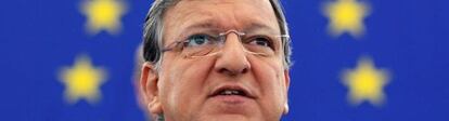 El presidente de la Comisión Europea, José Manuel Durao Barroso, durante su discurso sobre el estado de la Unión pronunciado ante el pleno de la Eurocámara.