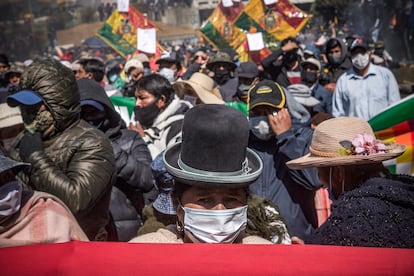 Protestas por el aplazamiento de las elecciones presidenciales en Bolivia.